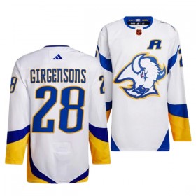 Buffalo Sabres Zemgus Girgensons 28 Adidas 2022-23 Reverse Retro 2.0 Weiss Trikot Authentic - Herren